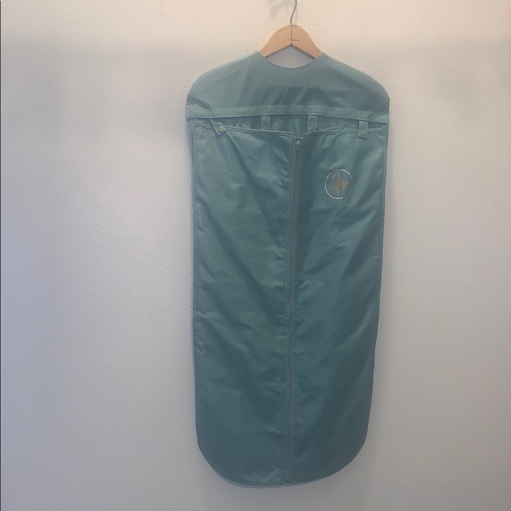 Green Garment Accessory Bag with Logo zip up 56 compartments